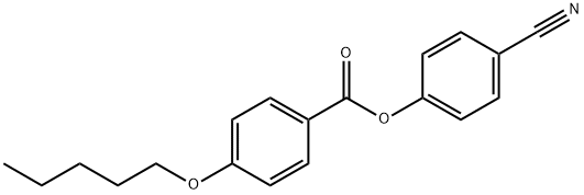 4-(4-Pentyloxybenzoyloxy)-benzonitrile Struktur