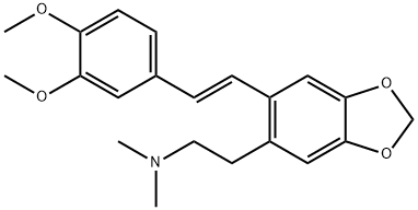 6-(3,4-Dimethoxy-trans-styryl)-N,N-dimethyl-1,3-benzodioxole-5-ethanamine Struktur