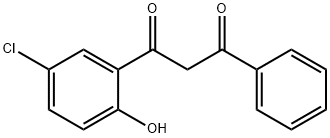 1-(5-氯代-2-羟基苯基)-3-苯基-1,3-丙二酮 结构式