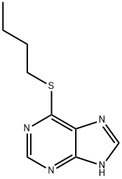6-(ブチルチオ)-1H-プリン 化学構造式