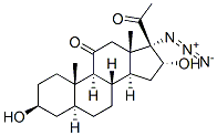 17-アジド-3β,16α-ジヒドロキシ-5α-プレグナン-11,20-ジオン 化学構造式