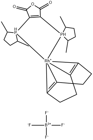 (-)-2,3-BIS[(2R,5R)-2,5-DIMETHYLPHOSPHOLANYL]MALEIC ANHYDRIDE(1,5-CYCLOOCTADIENE)RHODIUM (I) TETRAFLUOROBORATE Structure