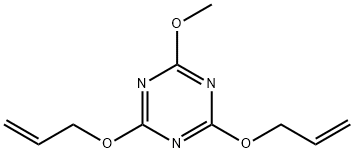 4,6-bis(allyloxy)-2-methoxy-1,3,5-triazine Struktur