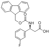 FMOC-(S)-3-氨基-3-(3-氟苯基)-丙酸 结构式