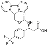 FMOC-(S)-3-AMINO-3-(4-TRIFLUOROMETHYL-PHENYL)-PROPIONIC ACID Structure