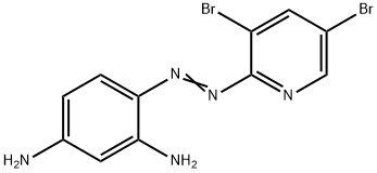 4-(3,5-二溴-2-吡啶偶氮)-1,3-苯二胺, 50768-79-1, 结构式