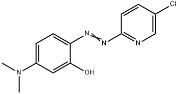 2-(5-クロロ-2-ピリジルアゾ)-5-(ジメチルアミノ)フェノール 化学構造式