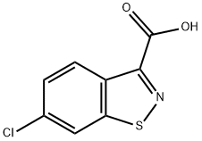 6-CHLORO-1,2-BENZISOTHIAZOLE-3-CARBOXYLIC ACID 结构式
