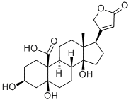 3β,5,14β,21-Tetrahydroxy-24-nor-5β-chol-20(22)-ene-19,23-dioic acid γ-lactone Structure