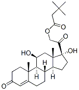 11beta,17,21-trihydroxypregn-4-ene-3,20-dione 21-(3,3-dimethylbutyrate) Struktur