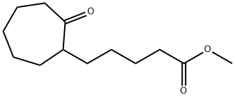 2-オキソシクロヘプタン吉草酸メチル 化学構造式