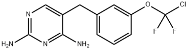 5-[m-(クロロジフルオロメトキシ)ベンジル]-2,4-ピリミジンジアミン 化学構造式
