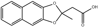 2-Methylnaphtho[2,3-d]-1,3-dioxole-2-acetic acid Struktur
