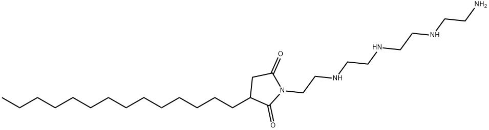 1-[2-[[2-[[2-[(2-aminoethyl)amino]ethyl]amino]ethyl]amino]ethyl]-3-tetradecylpyrrolidine-2,5-dione  Struktur