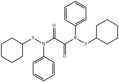 N,N'-Bis(cyclohexylthio)-N,N'-diphenyloxamide Structure