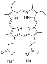 原卟啉钠, 50865-01-5, 结构式
