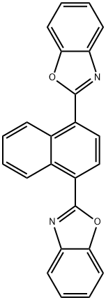 1,4-ビス(2-ベンゾオキサゾリル)ナフタレン 化学構造式