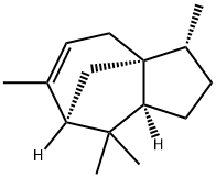 2,3,4,7,8,8aβ-ヘキサヒドロ-3β,6,8,8-テトラメチル-1H-3aβ,7β-メタノアズレン 化学構造式