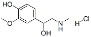 α-[(メチルアミノ)メチル]-4-ヒドロキシ-3-メトキシベンゼンメタノール·塩酸塩 化学構造式