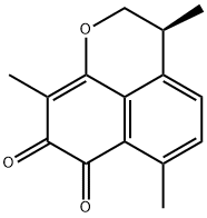 2,3-ジヒドロ-3,6,9-トリメチルナフト[1,8-bc]ピラン-7,8-ジオン 化学構造式