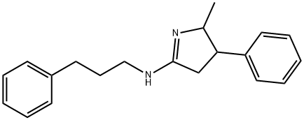 5-Methyl-4-phenyl-N-(3-phenylpropyl)-4,5-dihydro-3H-pyrrol-2-amine Struktur