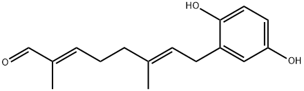 (2E,6E)-8-(2,5-Dihydroxyphenyl)-2,6-dimethyl-2,6-octadienal 结构式