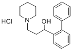 alpha-(2-Biphenylyl)-1-piperidinepropanol hydrochloride Struktur