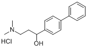 alpha-(2-(Dimethylamino)ethyl)-4-biphenylmethanol hydrochloride Struktur