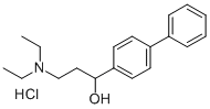alpha-(2-(Diethylamino)ethyl)-4-biphenylmethanol hydrochloride Struktur