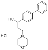 4-Morpholinepropanol, alpha-(4-biphenylyl)-, hydrochloride Struktur