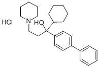 alpha-(4-Biphenyl)-alpha-cyclohexyl-1-piperidinepropanol hydrochloride 结构式