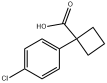 1-(4-クロロフェニル)-1-シクロブタンカルボン酸 化学構造式
