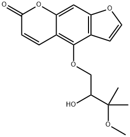 4-(2-羟基-3-甲氧基-3-甲基丁氧基)-7H-呋喃并[3,2-G][1]苯并吡喃-7-酮, 50927-97-4, 结构式