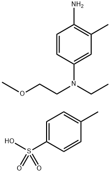 N4-乙基-N4-(2-甲氧基乙基)-2-甲基-对苯二胺-双(对-甲基苯磺酸)盐, 50928-80-8, 结构式