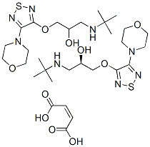 (R)-1-[(1,1-ジメチルエチル)アミノ]-3-[[4-(4-モルホリニル)-1,2,5-チアジアゾール-3-イル]オキシ]-2-プロパノール・0.5(Z)-2-ブテン二酸 化学構造式