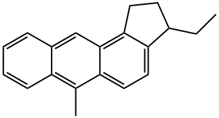 3-エチル-2,3-ジヒドロ-6-メチル-1H-シクロペンタ[a]アントラセン 化学構造式