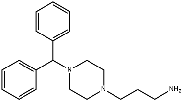 3-(4-ベンズヒドリル-1-ピペラジニル)-1-プロパンアミン 化学構造式