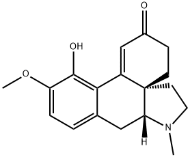 (4aS,7aR)-3,4,6,7,7a,8-ヘキサヒドロ-12-ヒドロキシ-11-メトキシ-7-メチルジベンゾ[d,f]インドール-2(5H)-オン 化学構造式
