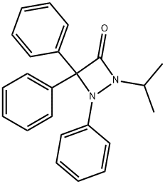 1,2-Diazetidin-3-one, 2-(1-methylethyl)-1,4,4-triphenyl- Struktur