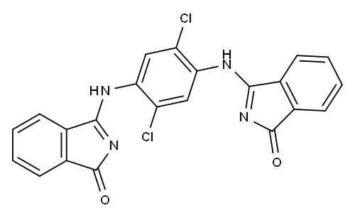 3,3'-[(2,5-二氯-1,4-亚苯基)二亚氨基]二-1H-异吲哚-1-酮 结构式