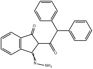 3-ヒドラゾノ-2-(2,2-ジフェニルアセチル)インダン-1-オン 化学構造式