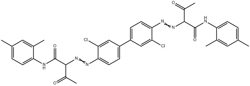 4,4'-ビス[[1-(2,4-ジメチルフェニルアミノ)-1,3-ジオキソブタン-2-イル]アゾ]-3,3'-ジクロロ-1,1'-ビフェニル 化学構造式