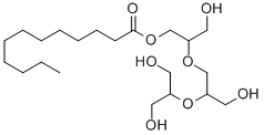 Dodecanoic acid monoester with triglycerol Struktur