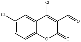 4,6-ジクロロ-3-ホルミルクマリン 化学構造式
