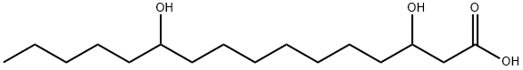 3,11-dihydroxyhexadecanoic acid Struktur