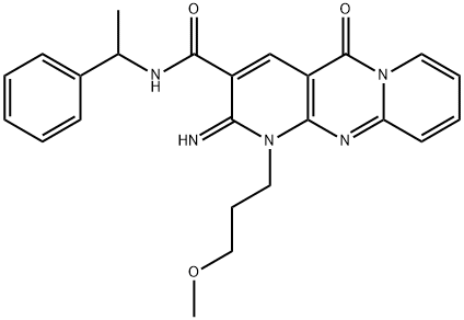 2-imino-1-(3-methoxypropyl)-5-oxo-N-(1-phenylethyl)-1,5-dihydro-2H-dipyrido[1,2-a:2,3-d]pyrimidine-3-carboxamide Structure