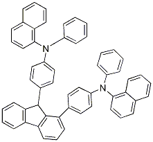 9,9-ビス[4-[N-(1-ナフチル)アニリノ]フェニル]フルオレン 化学構造式