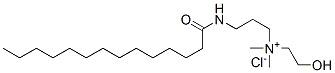 1-Propanaminium, N-(2-hydroxyethyl)-N,N-dimethyl-3-[(1-oxo-tetradecyl)amino]-, chloride Struktur