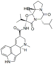 (8alpha)-12'-hydroxy-5'alpha-isobutyl-2'-isopropylergotaman-3',6',18-trione Struktur