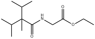 N-[2,3-ジメチル-2-(1-メチルエチル)-1-オキソブチル]グリシンエチル 化学構造式